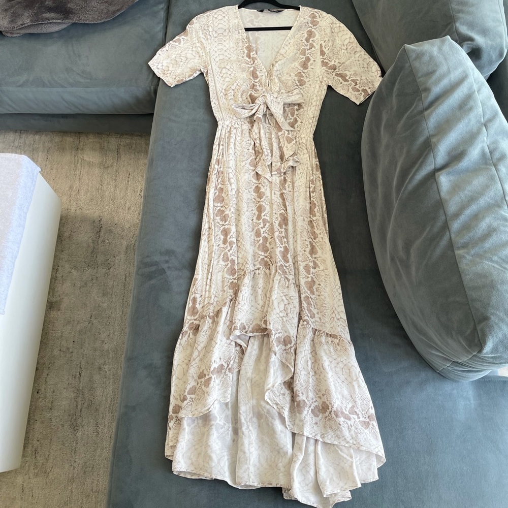 Kivari Maxi Dress - snakeskin pattern
